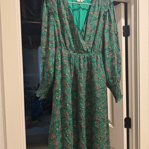 Floral Green Dress
